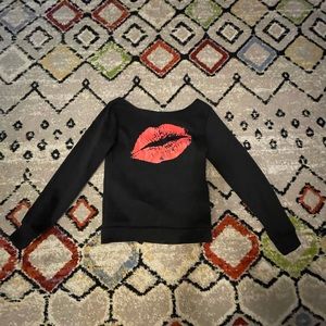 Red lips sweatshirt